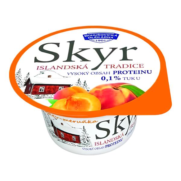 Bohušovická mlékárna Skyr tradiční islandský výrobek broskev - meruňka (0,1%)