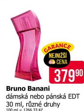 Bruno Banani dámská nebo pánská EDT 30 ml, různé druhy