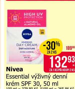 Essential výživný denní krém SPF 30, 50 ml