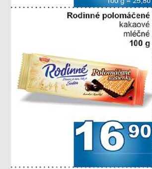 Rodinné polomáčené kakaové mléčné 100 g 