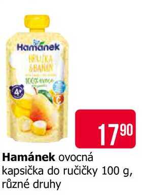 Hamánek ovocná kapsička do ručičky 100 g, různé druhy 