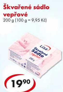 Škvařené sádlo vepřové, 200 g