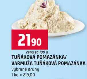TUŇÁKOVÁ POMAZÁNKA VARMUŽA TUŇÁKOVÁ POMAZÁNKA vybrané druhy 100g