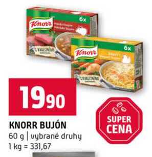 KNORR BUJÓN 60 g vybrané druhy