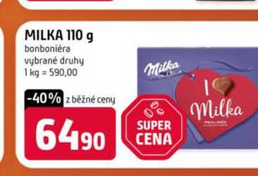 MILKA 110 g bonboniéra vybrané druhy
