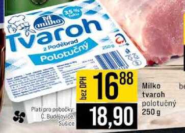Milko tvaroh polotučný 250 g