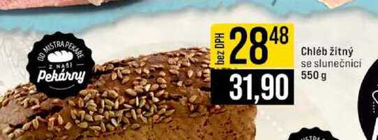 Chléb žitný se slunečnici 550 g 