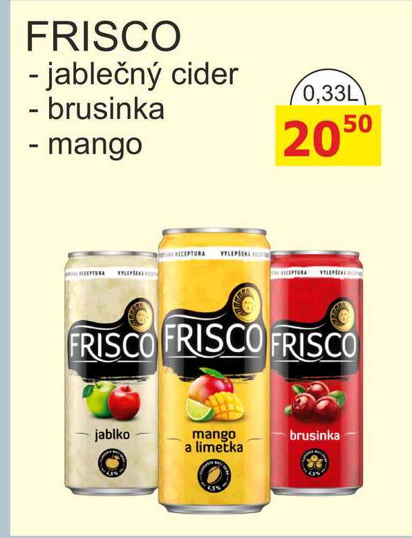FRISCO 0,33L plech