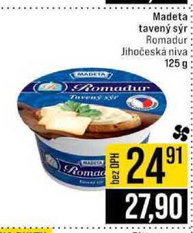 Madeta tavený sýr Romadur Jihočeská niva 125 g 