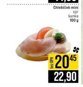 Chlebíček mini sýr šunka 100 g