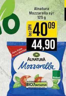 Alnatura Mozzarella sýr 125 g