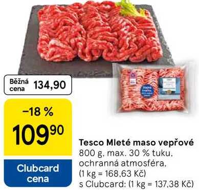 Tesco Mleté maso vepřové, 800 g 