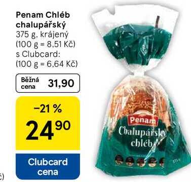 Penam Chléb chalupářský, 375 g. krájený  