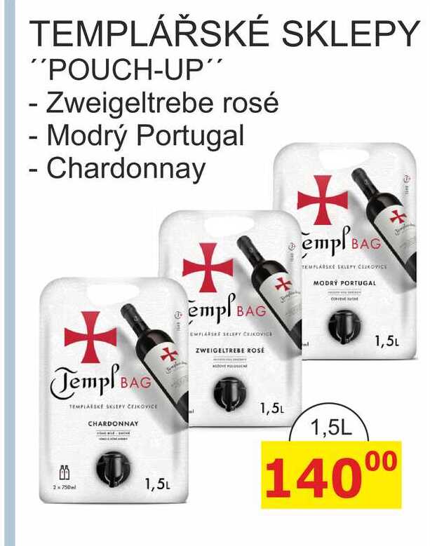 TEMPLÁŘSKÉ SKLEPY "POUCH-UP" 1,5L 