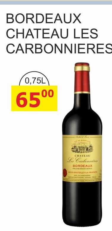 BORDEAUX CHATEAU LES CARBONNIERES 0,75L 