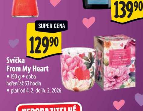 Svíčka  From My Heart 150 g 