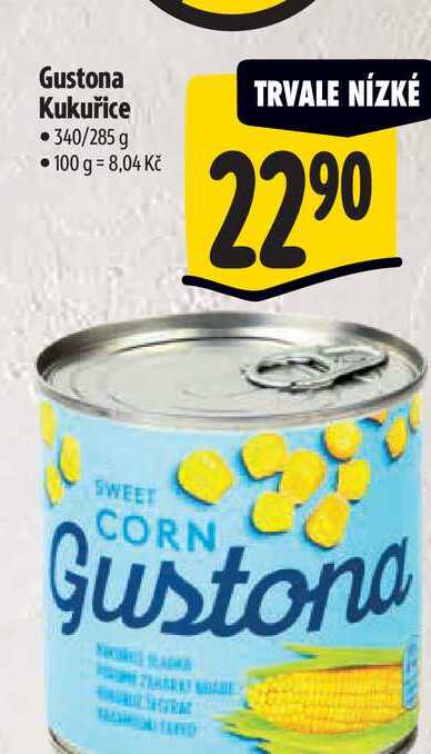 Gustona Kukuřice  340/285 g 