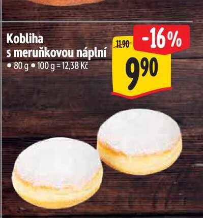Kobliha s meruňkovou náplní 80 g 