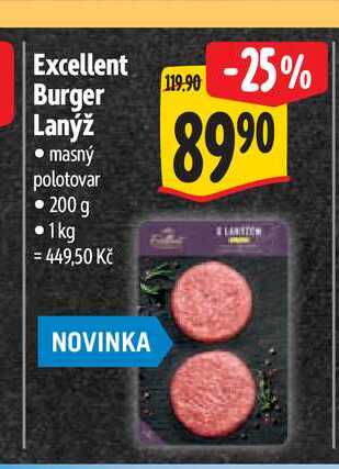 Excellent Burger Lanýž 200 g
