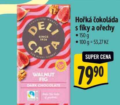   Hořká čokoláda s fíky a ořechy 150 g 