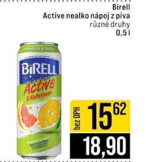 Birell Active nealko nápoj z piva různé druhy 0,5l