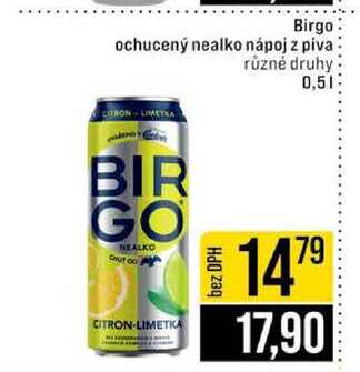 Birgo ochucený nealko nápoj z piva různé druhy 0,5l