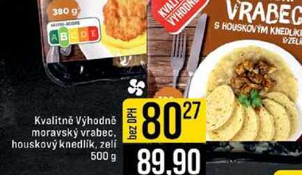 Kvalitně Výhodně moravský vrabec, houskový knedlík, zelí 500 g