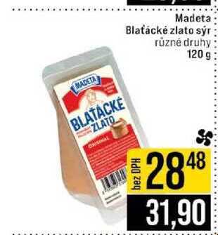 Madeta Blaťácké zlato sýr různé druhy 120 g