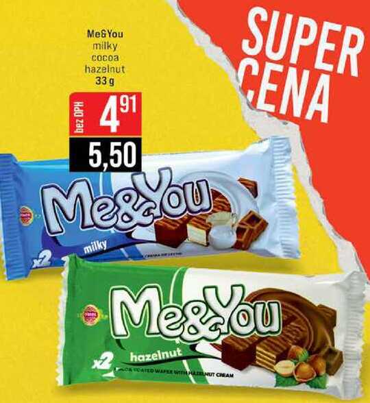 Me&You milky сосоа hazelnut 33 g