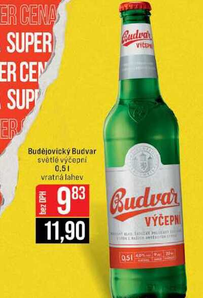 Budějovický Budvar světlé výčepní 0,5l