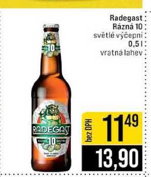 Radegast Rázná 10 světlé výčepni 0,5l