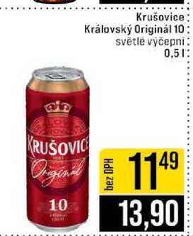 Krušovice Královský Originál 10 světlé výčepní 0,5l