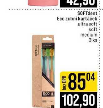 SOFTdent Eco zubní kartáček ultra soft soft medium 3 ks