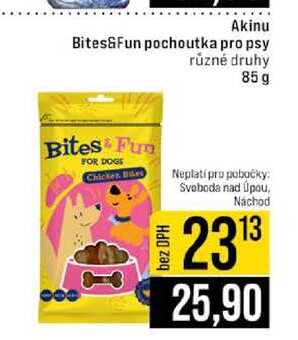 Akinu Bites&Fun pochoutka pro psy různé druhy 85 g 