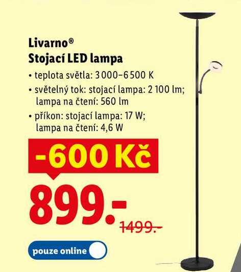 Livarno Stojací LED lampa