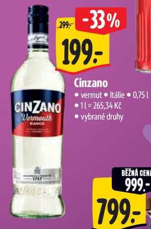 Cinzano, 0,75 l
