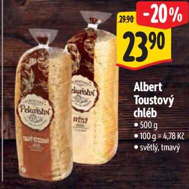 Albert Toustový chléb, 500 g 