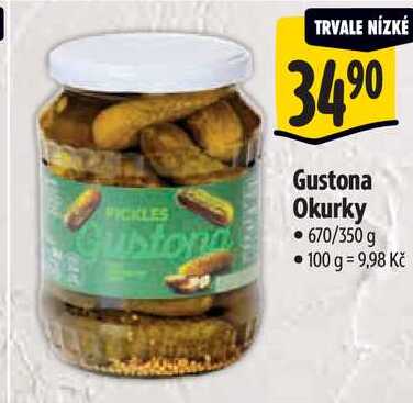 Gustona Okurky, 670/350 g