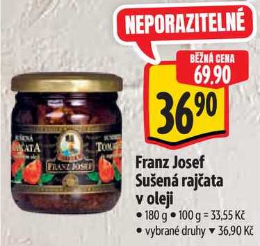 Franz Josef Sušená rajčata v oleji, 180 g