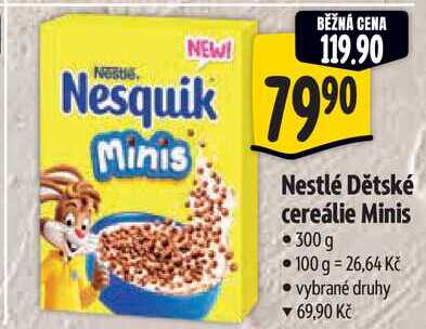 Nestlé Dětské cereálie Minis, 300 g
