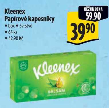 Kleenex Papírové kapesníky, 64 ks