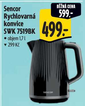 Sencor Rychlovarná konvice SWK 7519BK