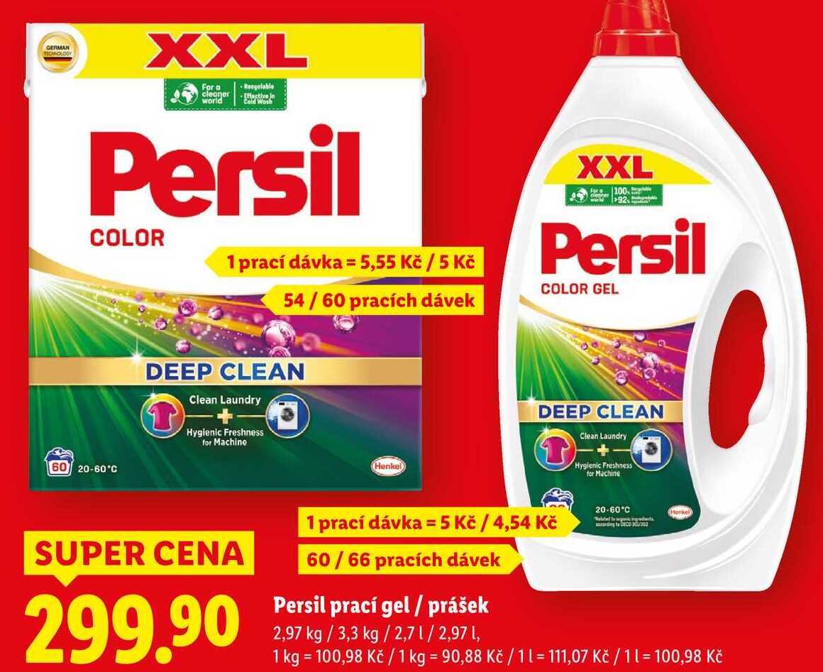 Persil prací gel/prášek, 60/66 dávek