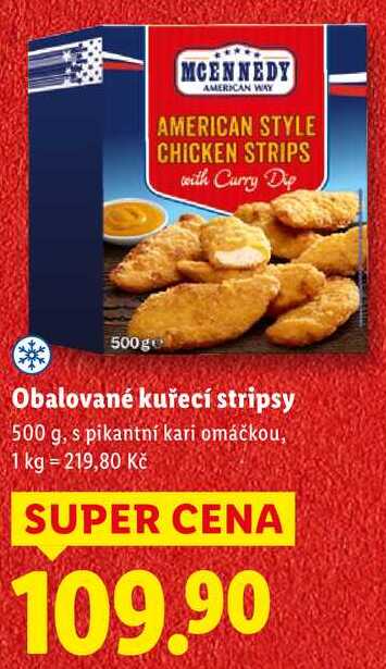 Obalované kuřecí stripsy, 500 g