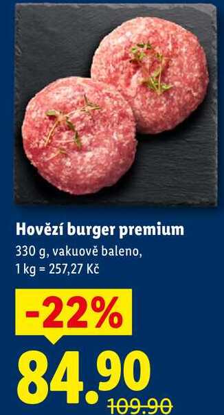 Hovězí burger premium, 330 g