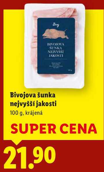 Bivojova šunka nejvyšší jakosti, 100 g