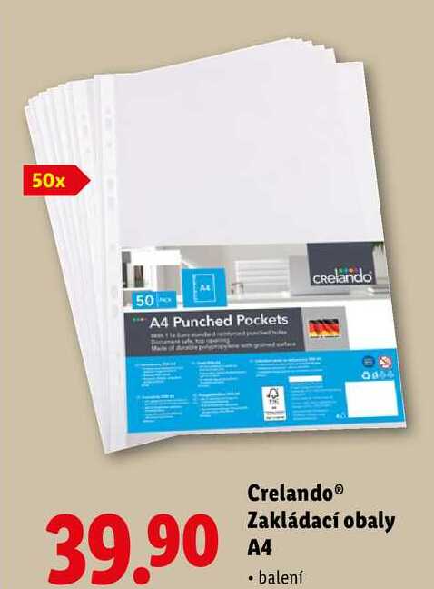 Crelando Zakládací obaly A4