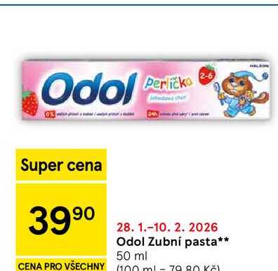 Odol Zubní pasta, 50 ml