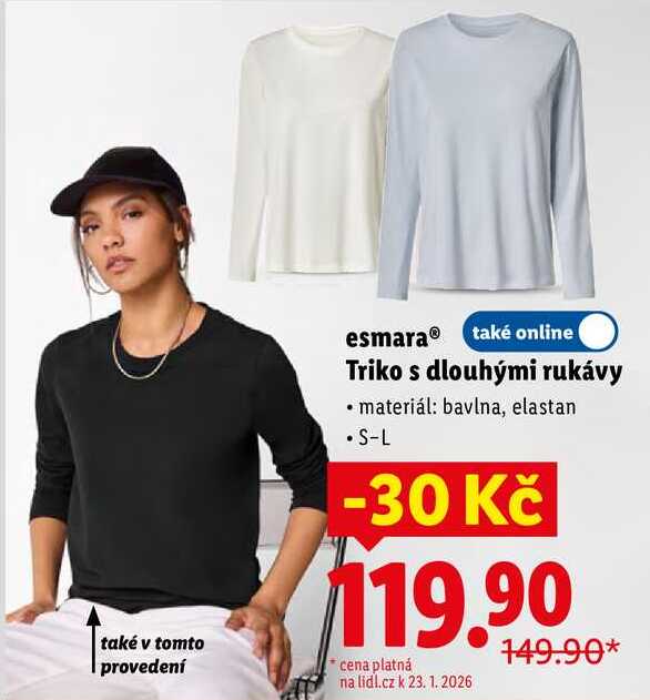 esmara Triko s dlouhými rukávy