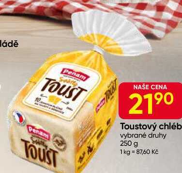 Penam Chléb toustový světlý 250g